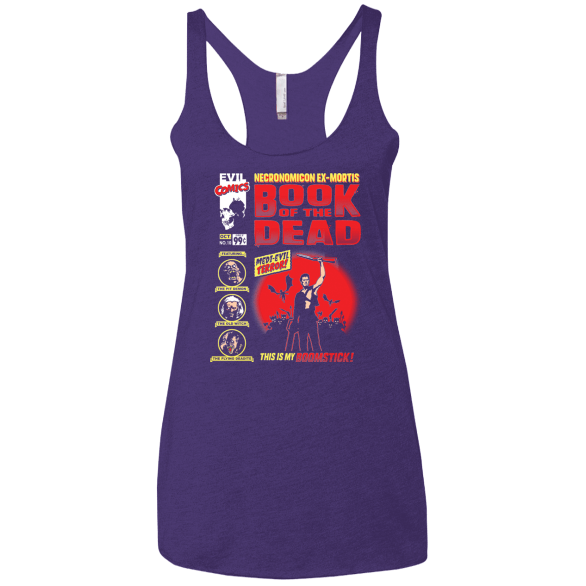 T-Shirts Purple / X-Small Book Of The Dead Women's Triblend Racerback Tank