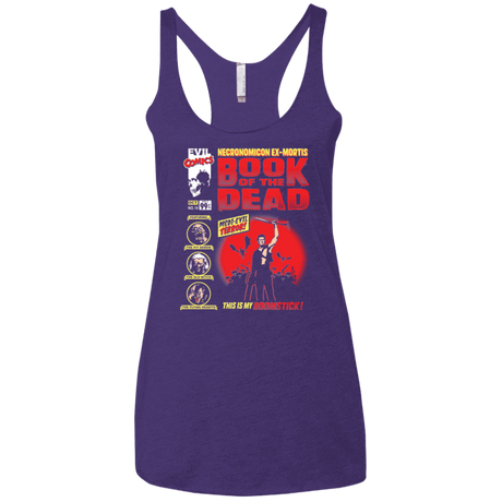 T-Shirts Purple / X-Small Book Of The Dead Women's Triblend Racerback Tank
