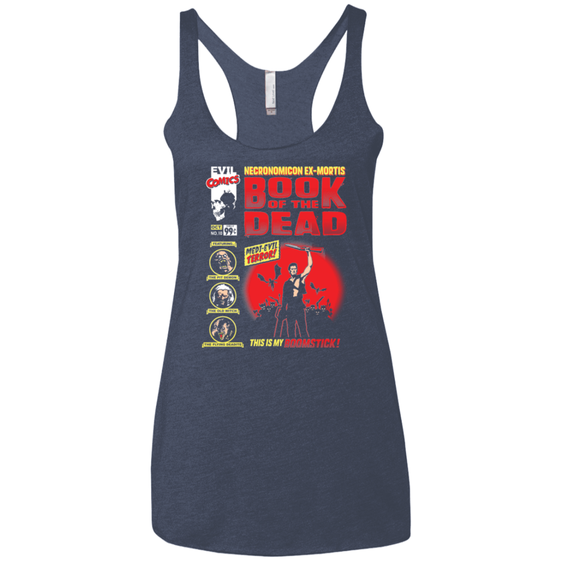 T-Shirts Vintage Navy / X-Small Book Of The Dead Women's Triblend Racerback Tank