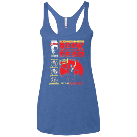 T-Shirts Vintage Royal / X-Small Book Of The Dead Women's Triblend Racerback Tank