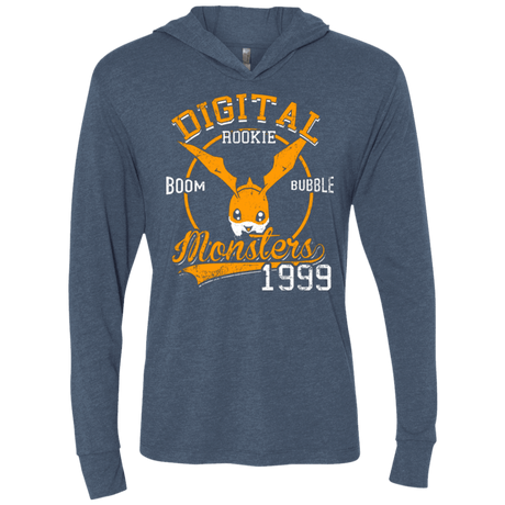 T-Shirts Indigo / X-Small BOOM BUBBLE Triblend Long Sleeve Hoodie Tee