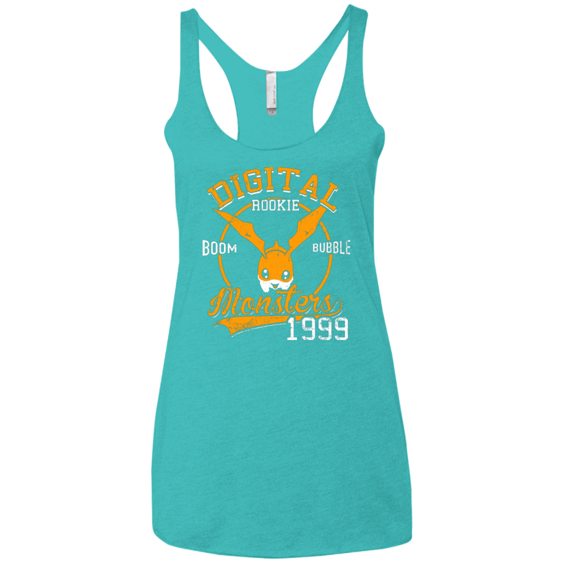 T-Shirts Tahiti Blue / X-Small BOOM BUBBLE Women's Triblend Racerback Tank