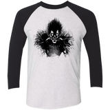 T-Shirts Heather White/Vintage Black / X-Small Bored Shinigami Men's Triblend 3/4 Sleeve
