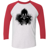 T-Shirts Heather White/Vintage Red / X-Small Bored Shinigami Men's Triblend 3/4 Sleeve