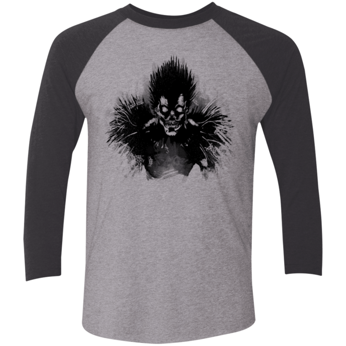T-Shirts Premium Heather/ Vintage Black / X-Small Bored Shinigami Men's Triblend 3/4 Sleeve