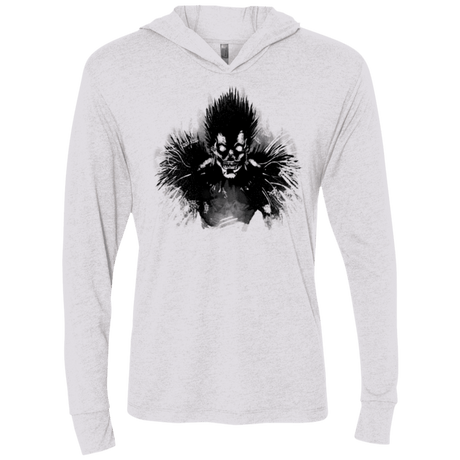 T-Shirts Heather White / X-Small Bored Shinigami Triblend Long Sleeve Hoodie Tee