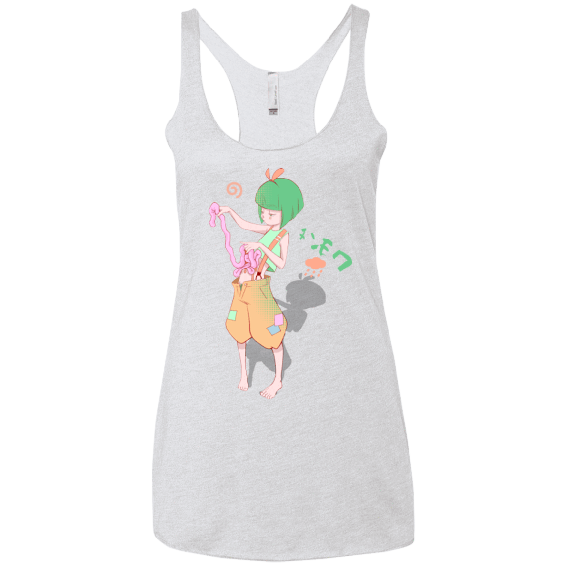 T-Shirts Heather White / X-Small Boring Intestinos Women's Triblend Racerback Tank