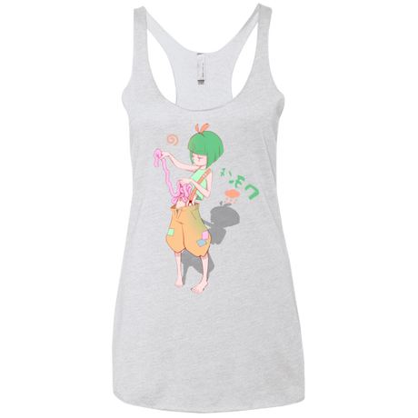 T-Shirts Heather White / X-Small Boring Intestinos Women's Triblend Racerback Tank