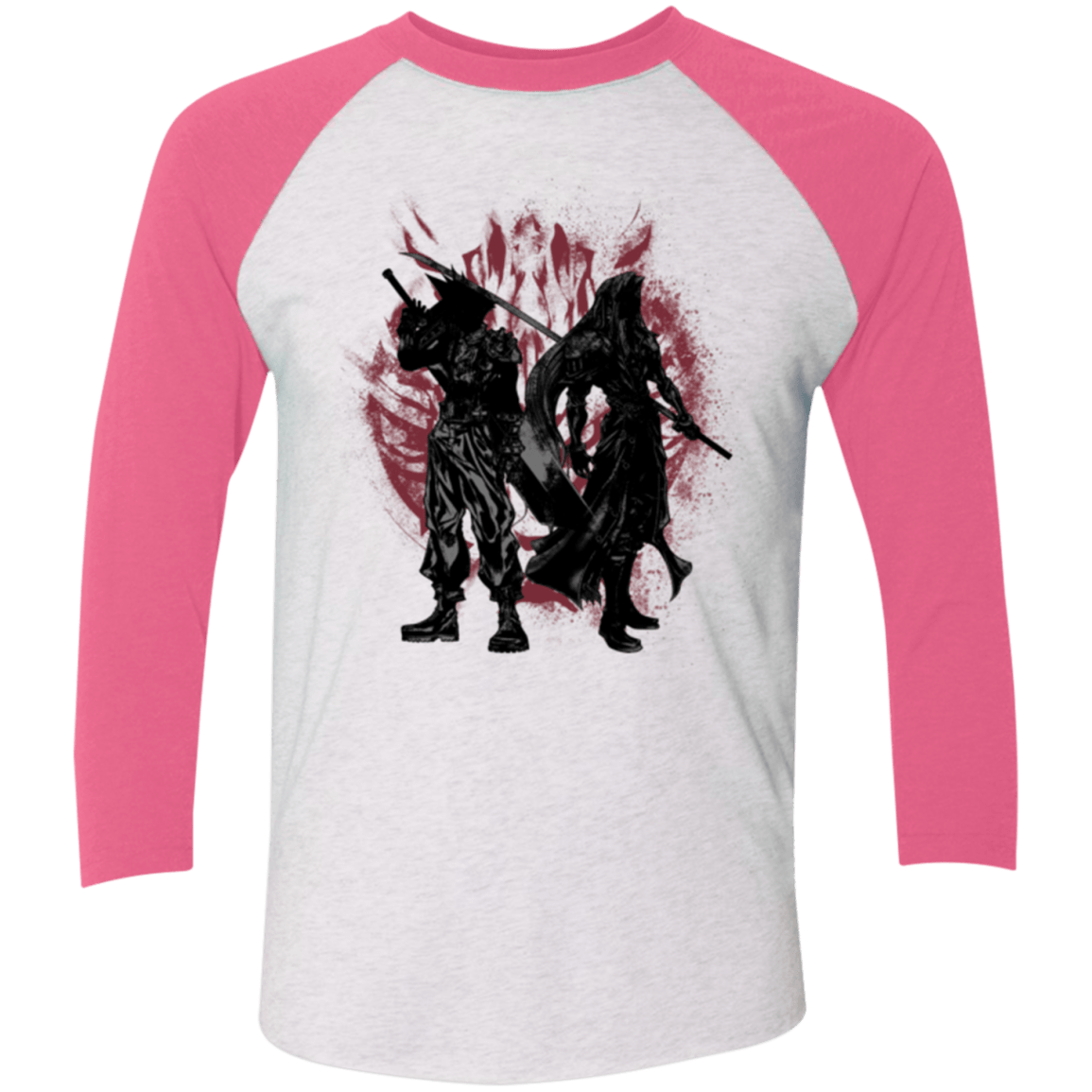 T-Shirts Heather White/Vintage Pink / X-Small Born Enemies Men's Triblend 3/4 Sleeve