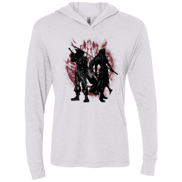 T-Shirts Heather White / X-Small Born Enemies Triblend Long Sleeve Hoodie Tee