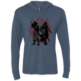 T-Shirts Indigo / X-Small Born Enemies Triblend Long Sleeve Hoodie Tee