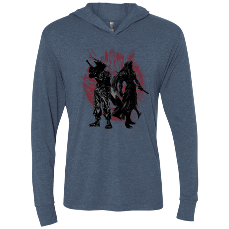 T-Shirts Indigo / X-Small Born Enemies Triblend Long Sleeve Hoodie Tee