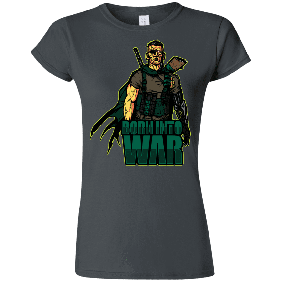 T-Shirts Charcoal / S Born Into War Junior Slimmer-Fit T-Shirt