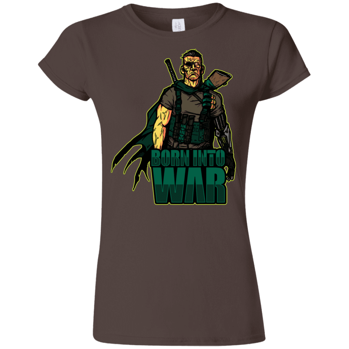 T-Shirts Dark Chocolate / S Born Into War Junior Slimmer-Fit T-Shirt