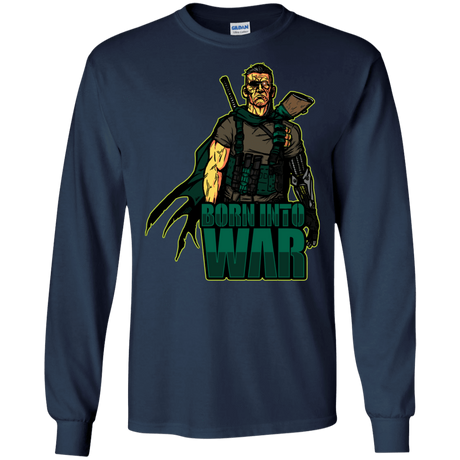 T-Shirts Navy / S Born Into War Men's Long Sleeve T-Shirt