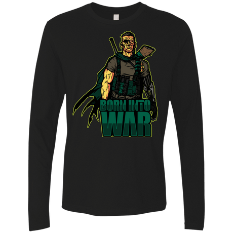 T-Shirts Black / S Born Into War Men's Premium Long Sleeve