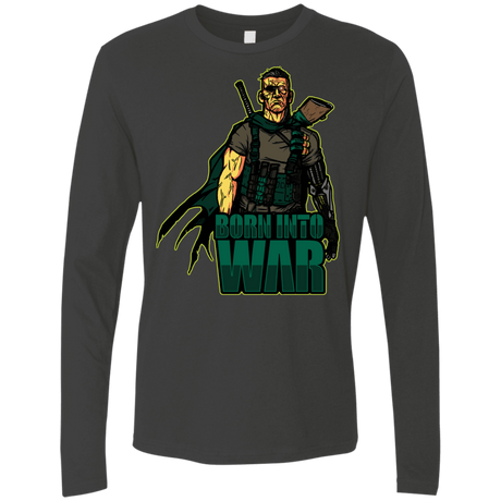 T-Shirts Heavy Metal / S Born Into War Men's Premium Long Sleeve
