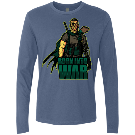 T-Shirts Indigo / S Born Into War Men's Premium Long Sleeve
