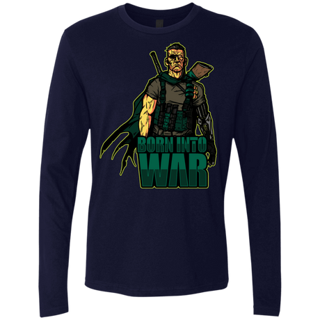 T-Shirts Midnight Navy / S Born Into War Men's Premium Long Sleeve