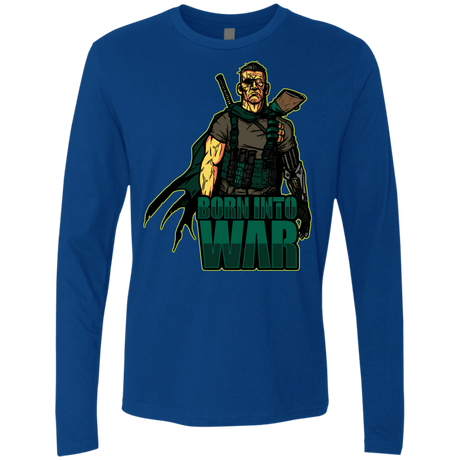 T-Shirts Royal / S Born Into War Men's Premium Long Sleeve