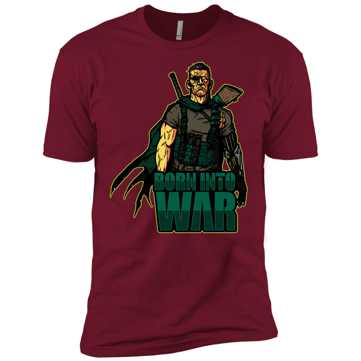 T-Shirts Cardinal / X-Small Born Into War Men's Premium T-Shirt