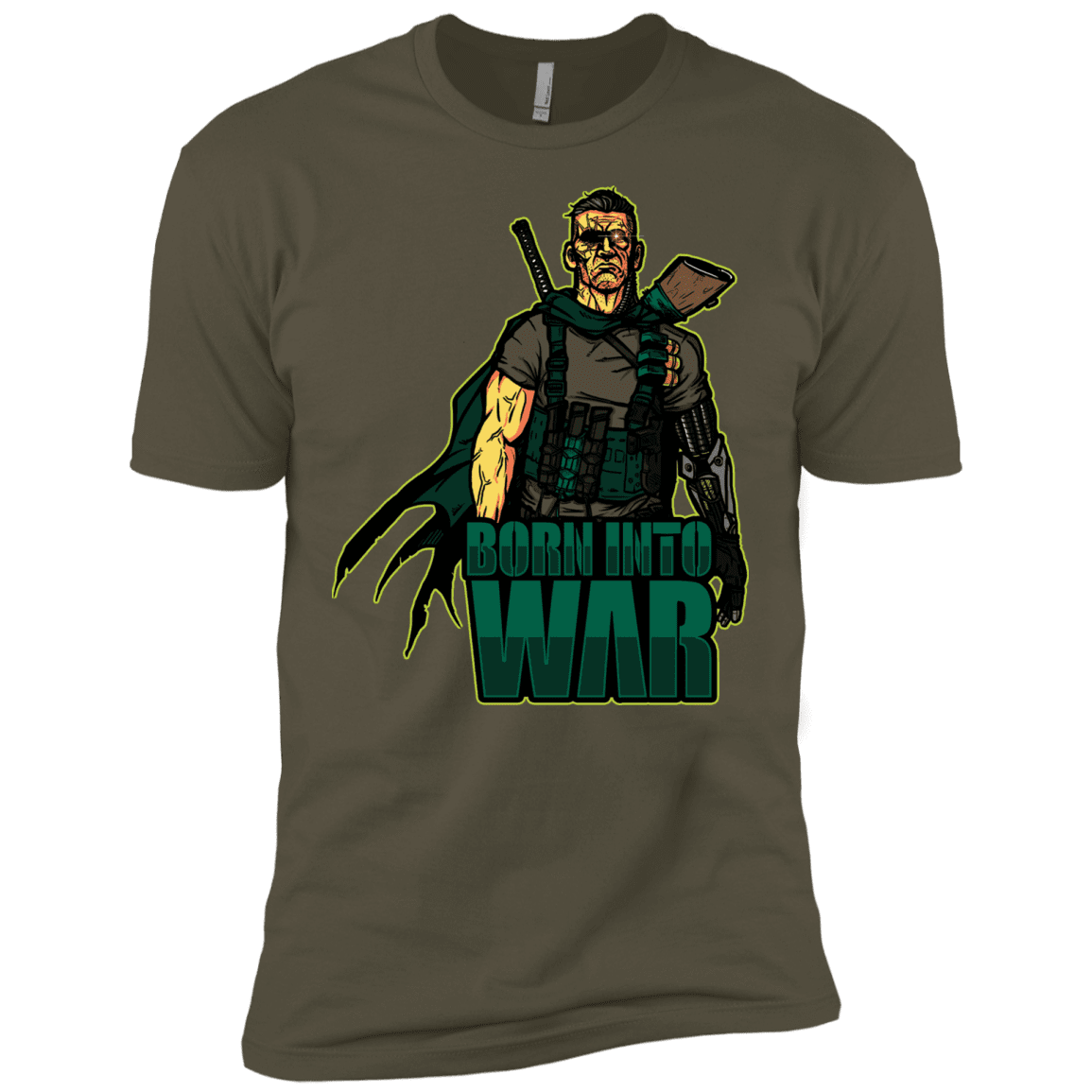 T-Shirts Military Green / X-Small Born Into War Men's Premium T-Shirt
