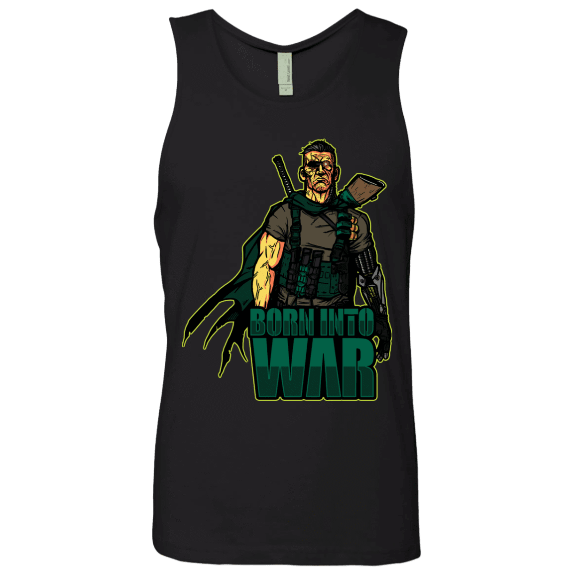 T-Shirts Black / S Born Into War Men's Premium Tank Top