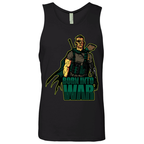 T-Shirts Black / S Born Into War Men's Premium Tank Top