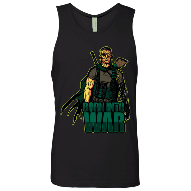 T-Shirts Black / S Born Into War Men's Premium Tank Top