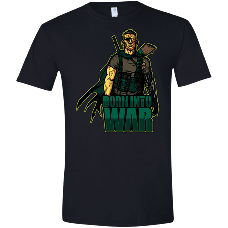 T-Shirts Black / X-Small Born Into War Men's Semi-Fitted Softstyle