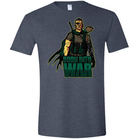 T-Shirts Heather Navy / S Born Into War Men's Semi-Fitted Softstyle