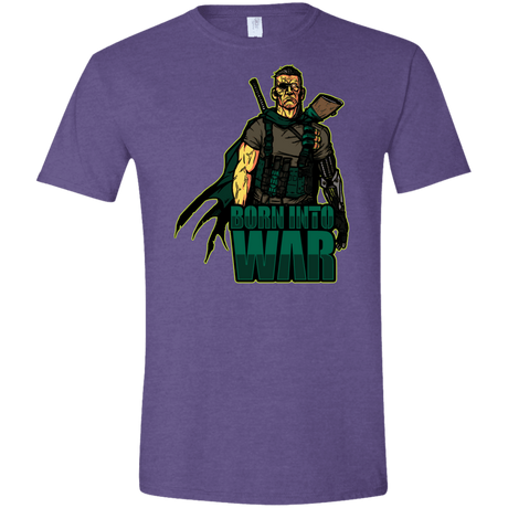 T-Shirts Heather Purple / S Born Into War Men's Semi-Fitted Softstyle