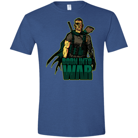 T-Shirts Heather Royal / X-Small Born Into War Men's Semi-Fitted Softstyle