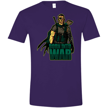 T-Shirts Purple / S Born Into War Men's Semi-Fitted Softstyle