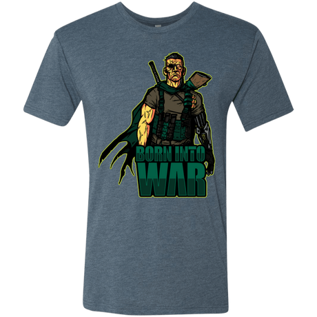 T-Shirts Indigo / S Born Into War Men's Triblend T-Shirt