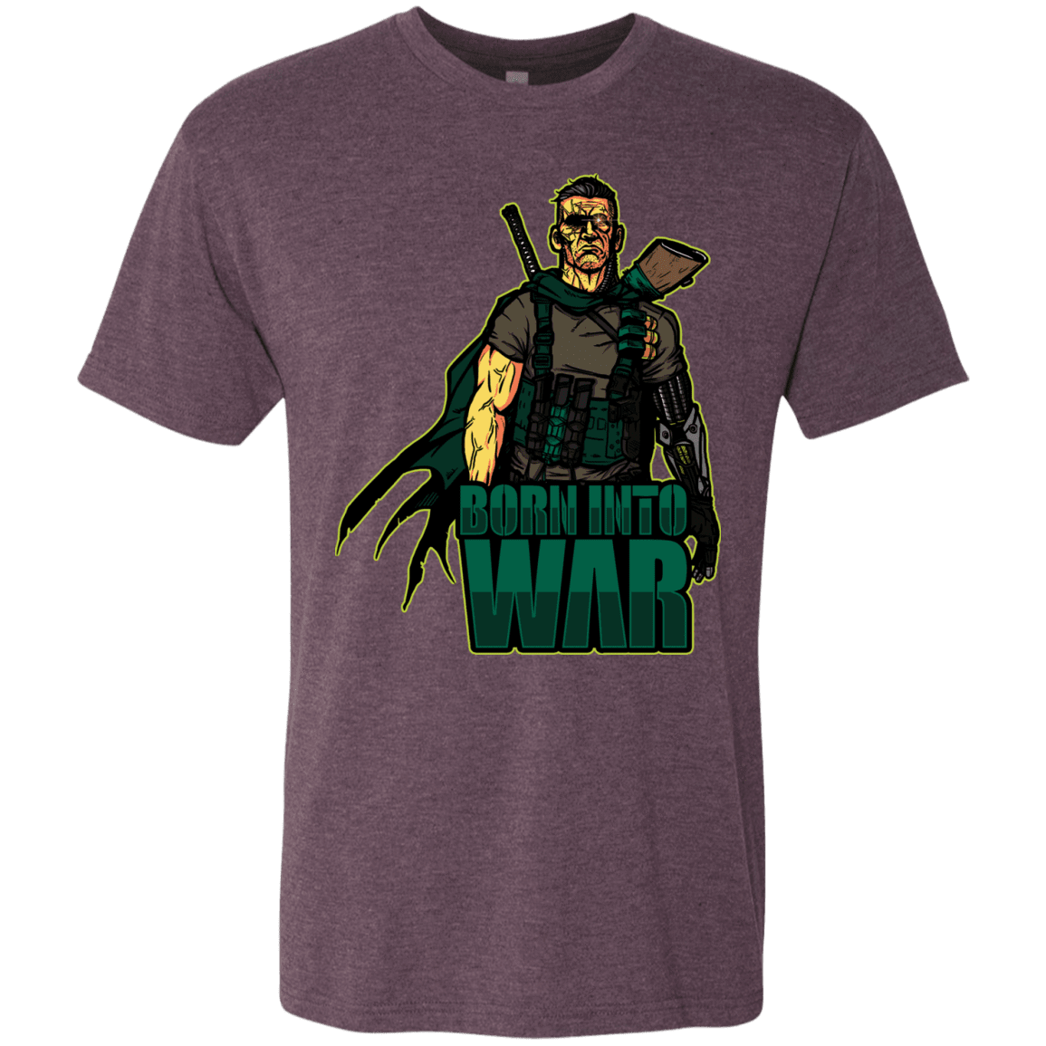 T-Shirts Vintage Purple / S Born Into War Men's Triblend T-Shirt