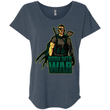 T-Shirts Indigo / X-Small Born Into War Triblend Dolman Sleeve
