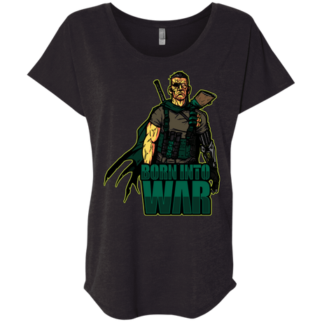 T-Shirts Vintage Black / X-Small Born Into War Triblend Dolman Sleeve