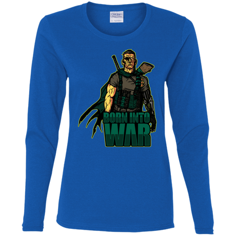 T-Shirts Royal / S Born Into War Women's Long Sleeve T-Shirt