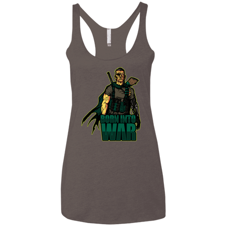 T-Shirts Macchiato / X-Small Born Into War Women's Triblend Racerback Tank