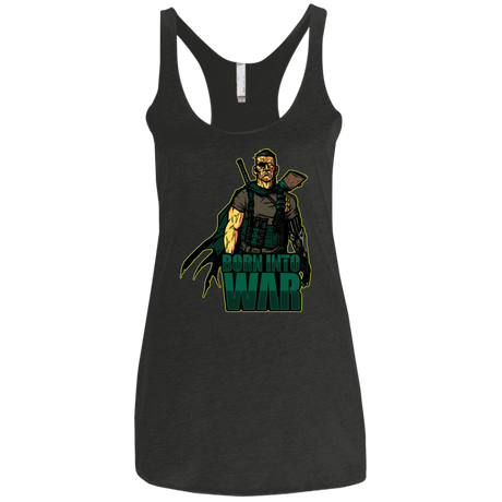 T-Shirts Vintage Black / X-Small Born Into War Women's Triblend Racerback Tank