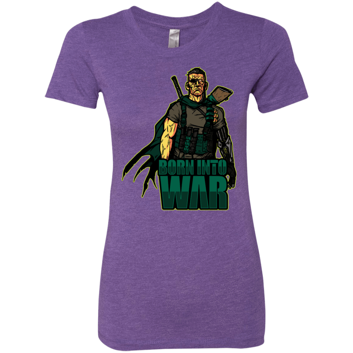 T-Shirts Purple Rush / S Born Into War Women's Triblend T-Shirt