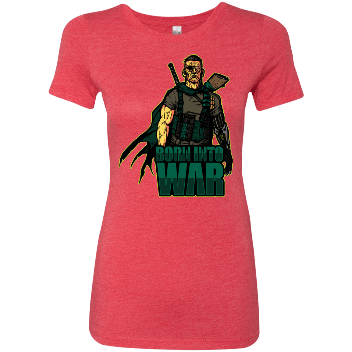 T-Shirts Vintage Red / S Born Into War Women's Triblend T-Shirt