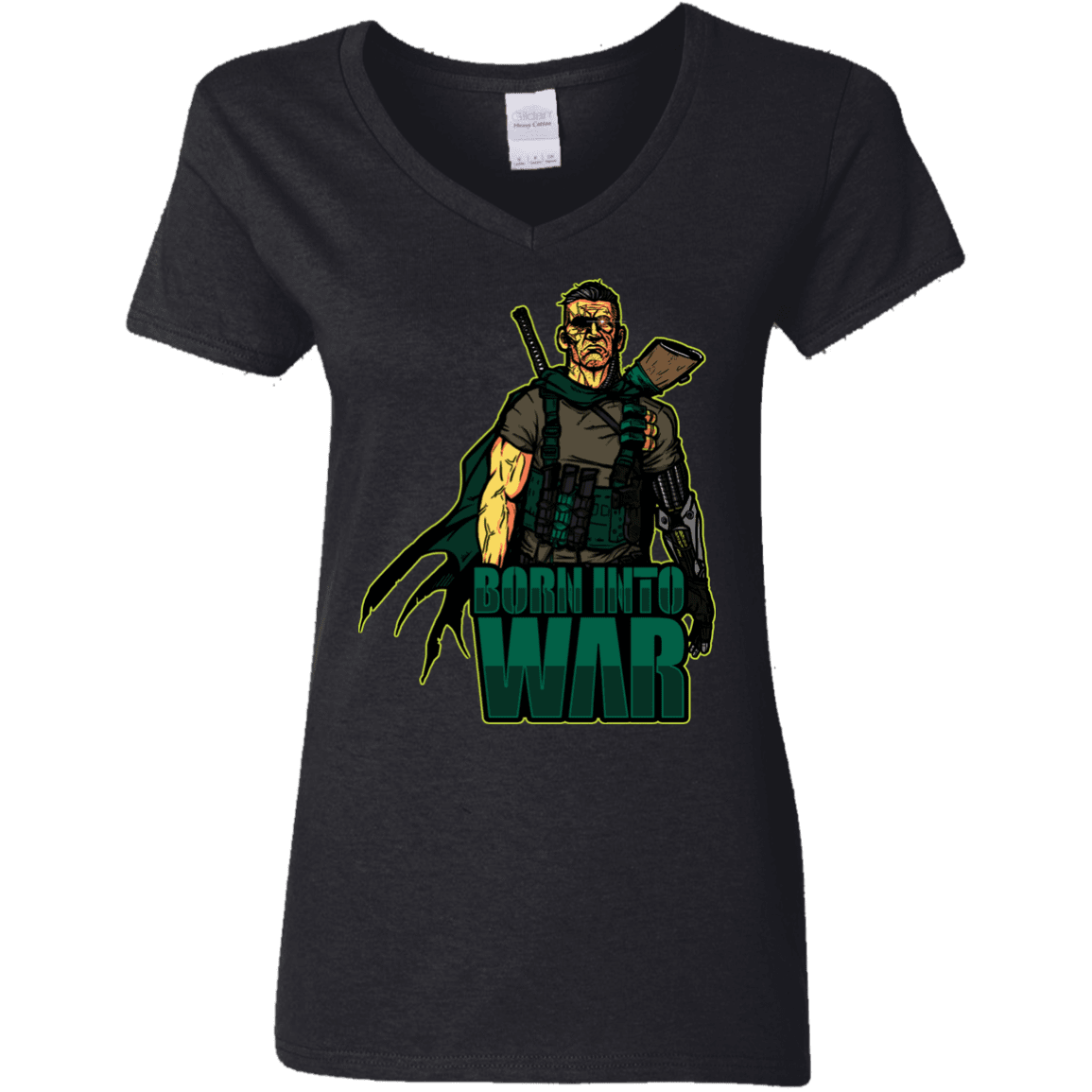 T-Shirts Black / S Born Into War Women's V-Neck T-Shirt