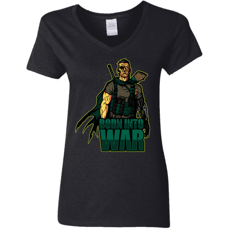 T-Shirts Black / S Born Into War Women's V-Neck T-Shirt