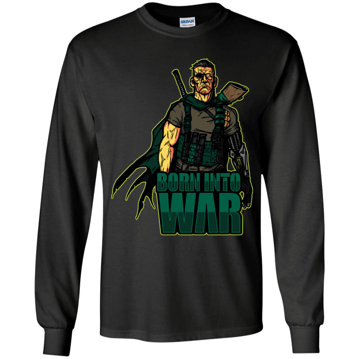 T-Shirts Black / YS Born Into War Youth Long Sleeve T-Shirt
