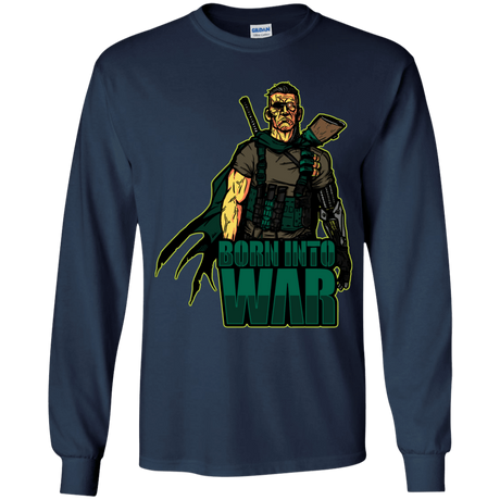 T-Shirts Navy / YS Born Into War Youth Long Sleeve T-Shirt