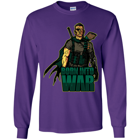 T-Shirts Purple / YS Born Into War Youth Long Sleeve T-Shirt
