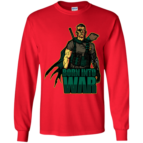 T-Shirts Red / YS Born Into War Youth Long Sleeve T-Shirt
