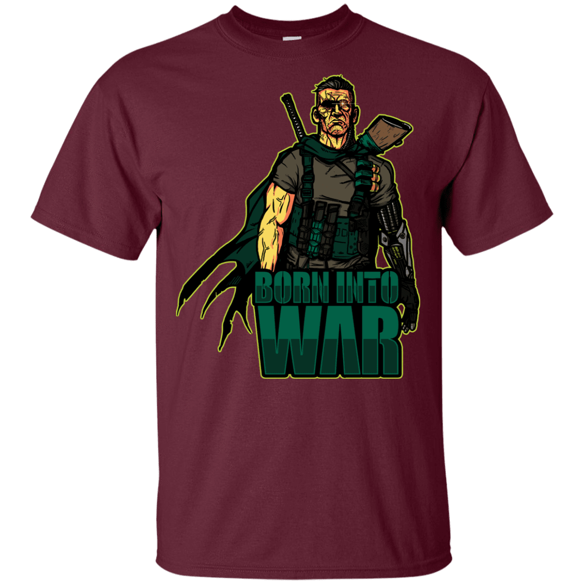 T-Shirts Maroon / YXS Born Into War Youth T-Shirt